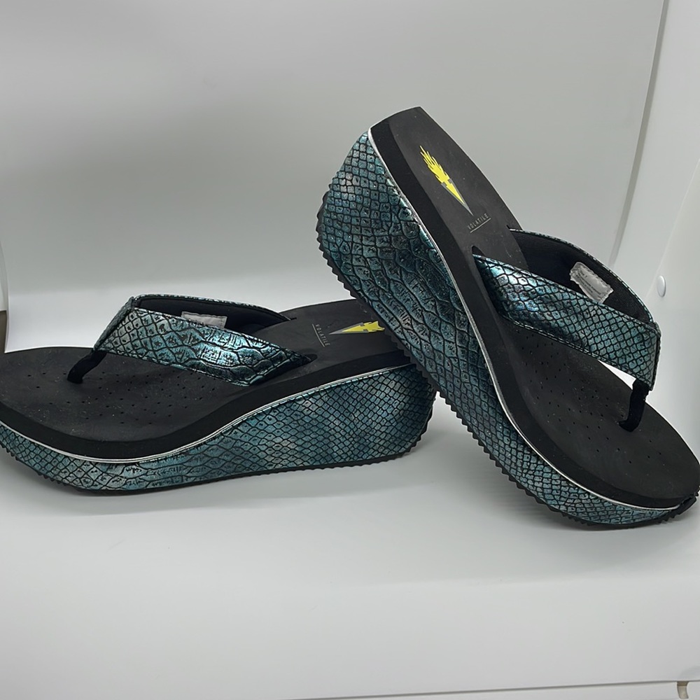 Volatile Python Wedge Sandals